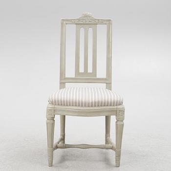 Stol, av Abraham Alfwardt (mästare i Stockholm 1770-98), Gustaviansk.