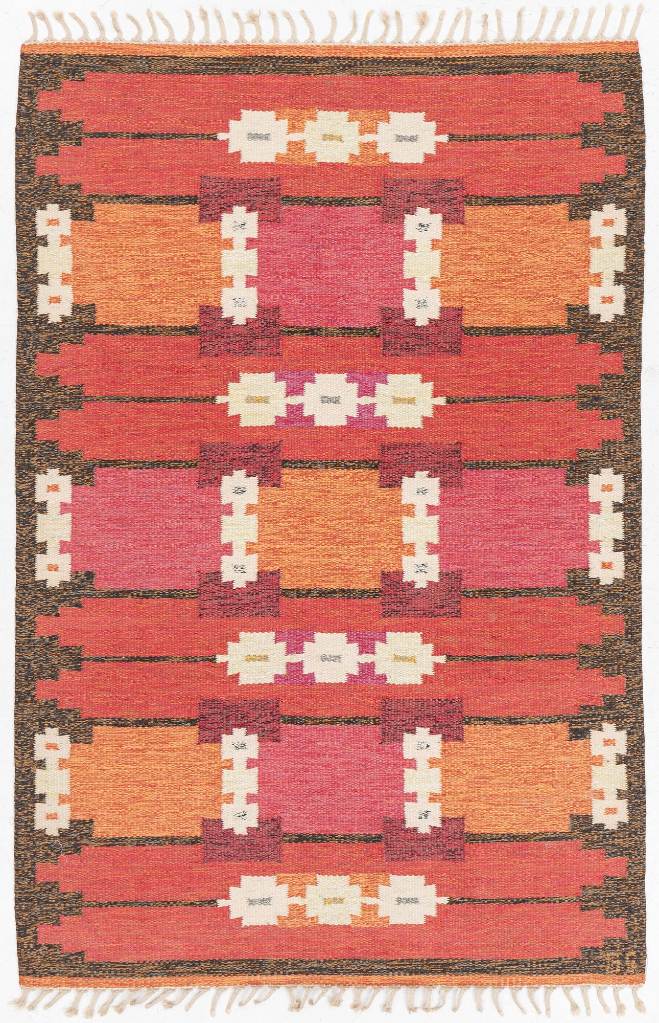 Matta, rölakan, signerad GS, Sverige, ca. 200 x 134 cm.