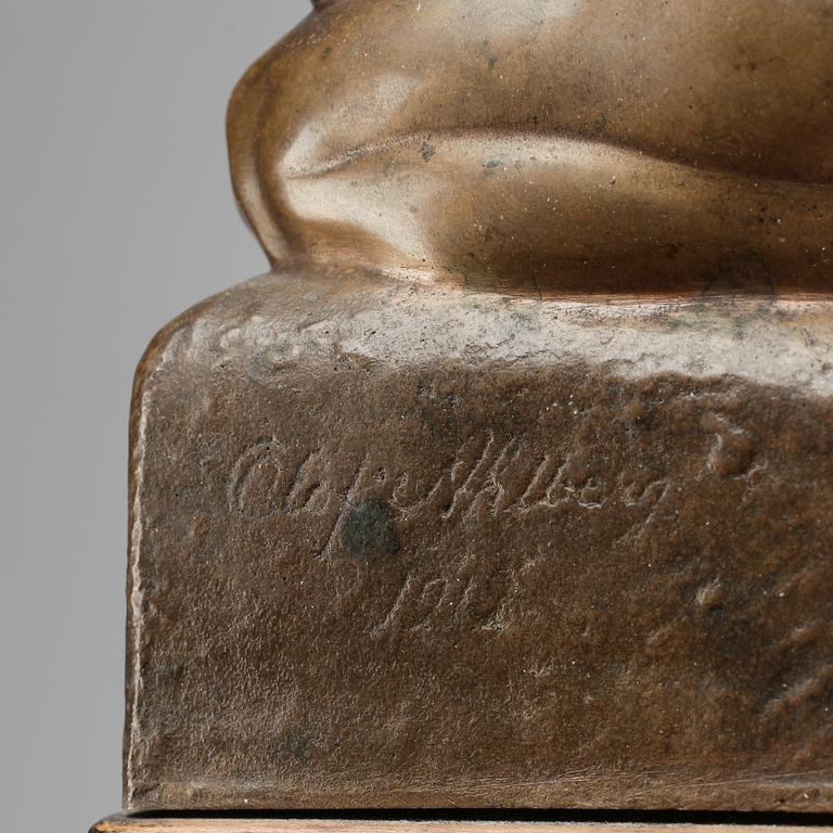 OLOF AHLBERG, skulptur, brons, signerad och daterad 1912.