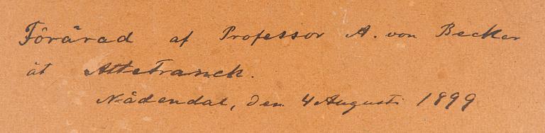 Adolf von Becker, Fransk Fästning.