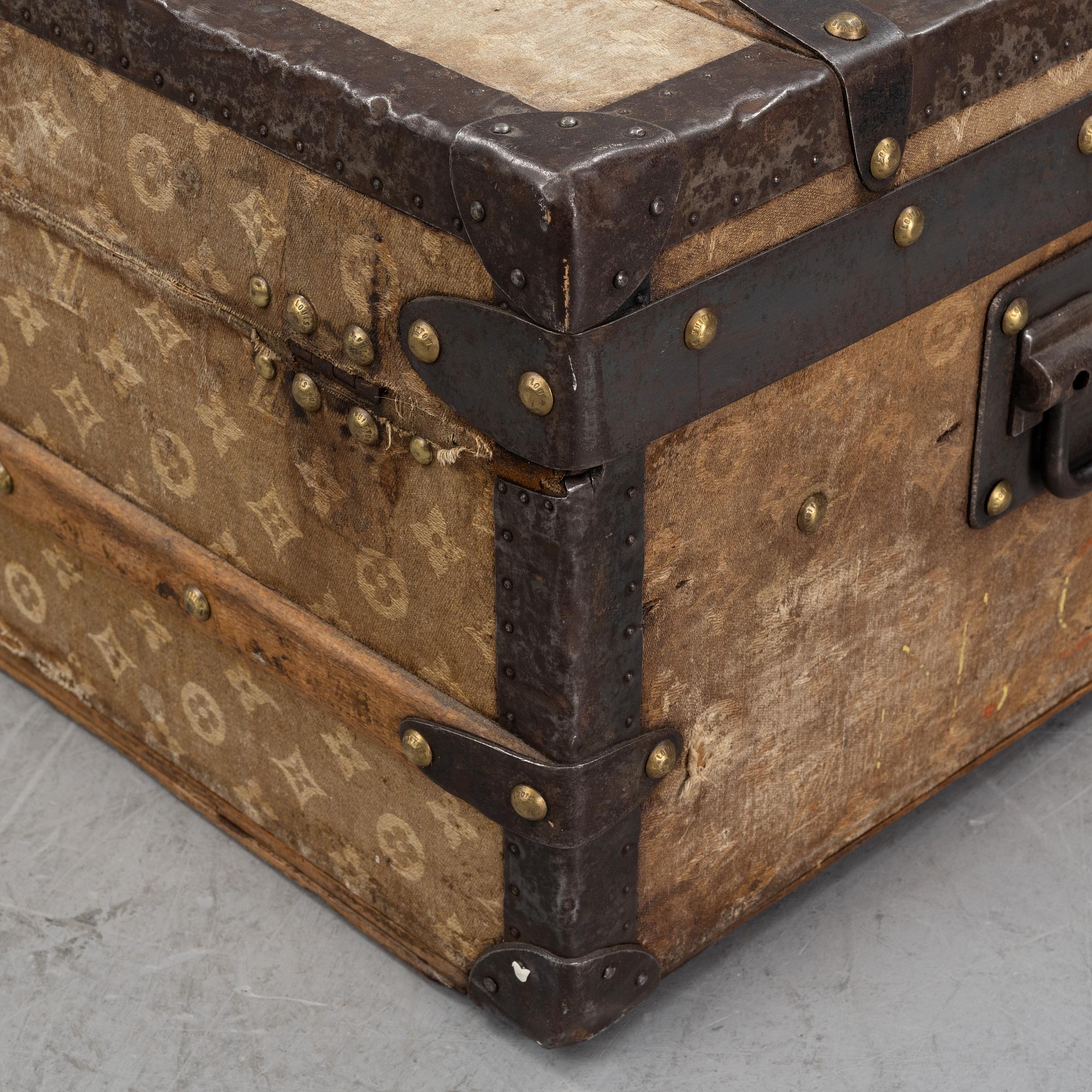 Louis Vuitton, a vintage steamer trunk, late 19th Century.