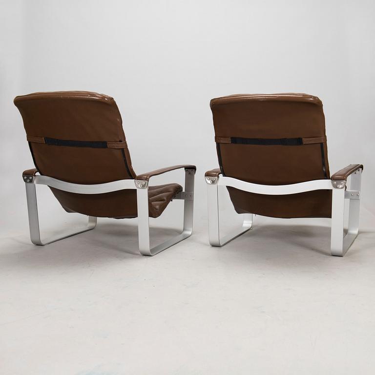 Ilmari Lappalainen, a pair of 1960s 'Pulkka', easy chairs for Asko.