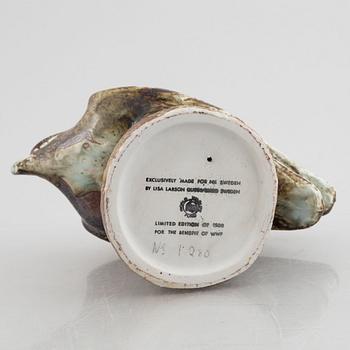 Lisa Larson, figurin, "Kungsörn", WWF i samarbete med Nordiska Kompaniet, Gustavsberg, 1975-87.