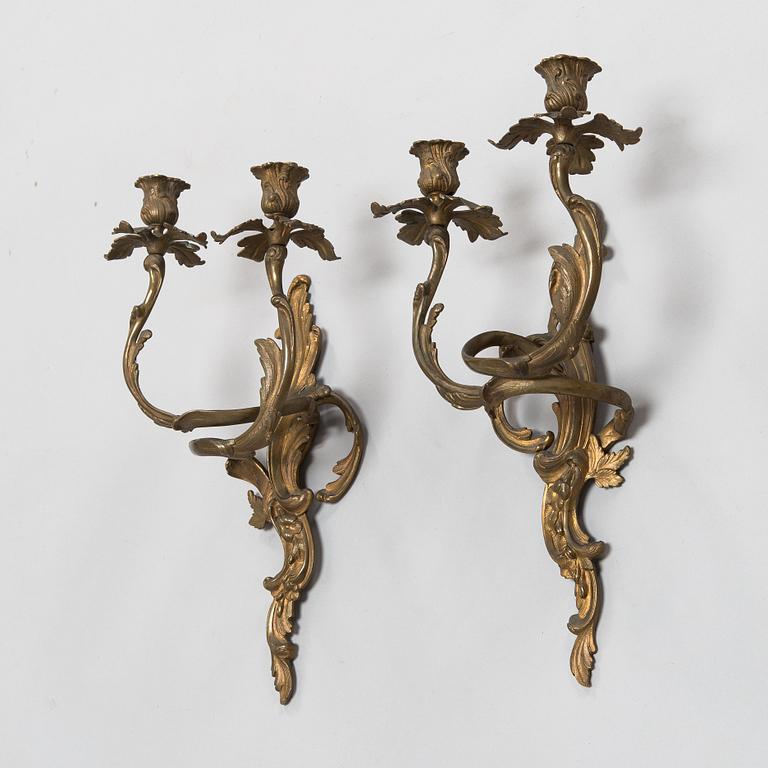 A pair of wall sconces, circa 1900.