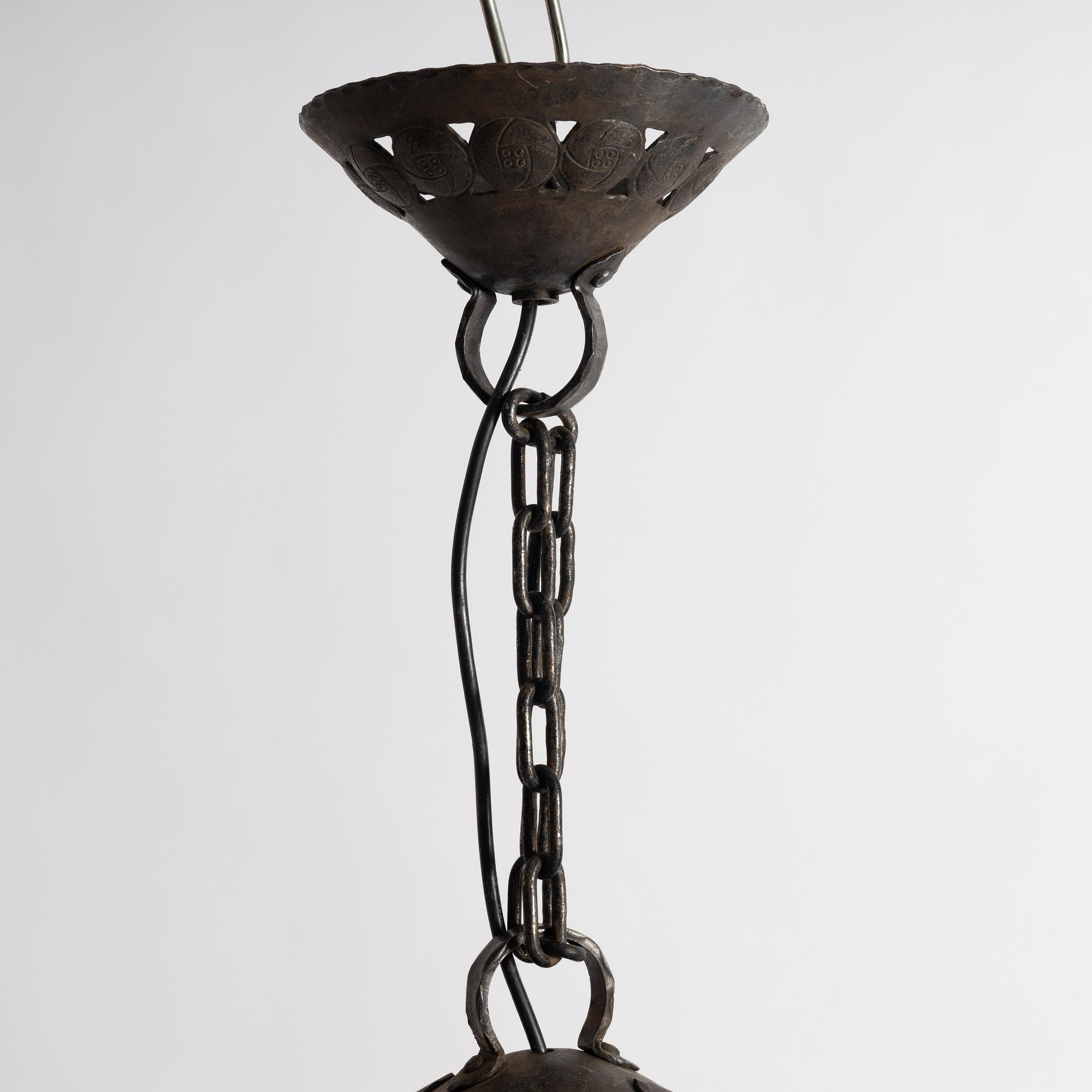 Arvid Böhlmarks Lampfabrik, a ceiling lamp model "5345", Stockholm, 1910s.