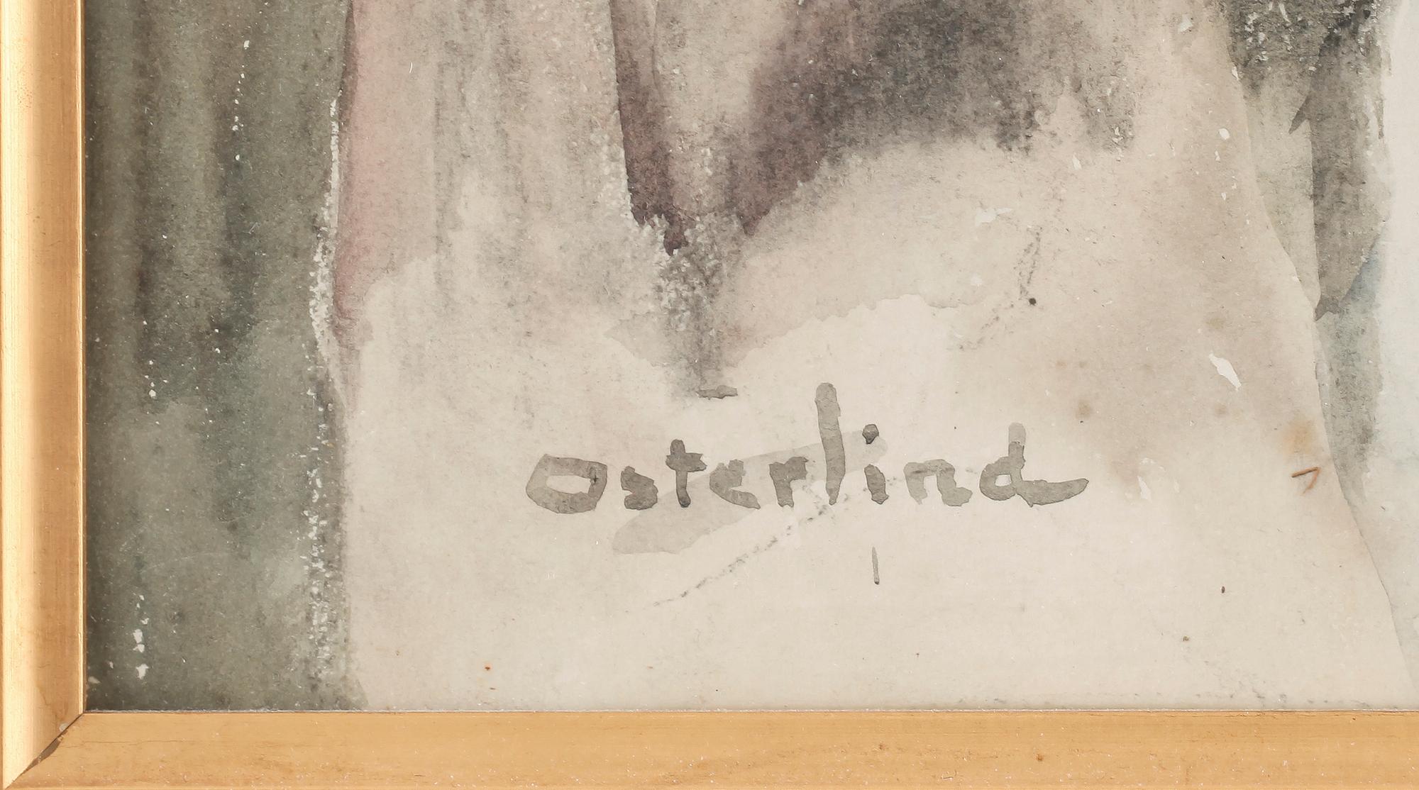 ALLAN ÖSTERLIND, akvarell, signerad.