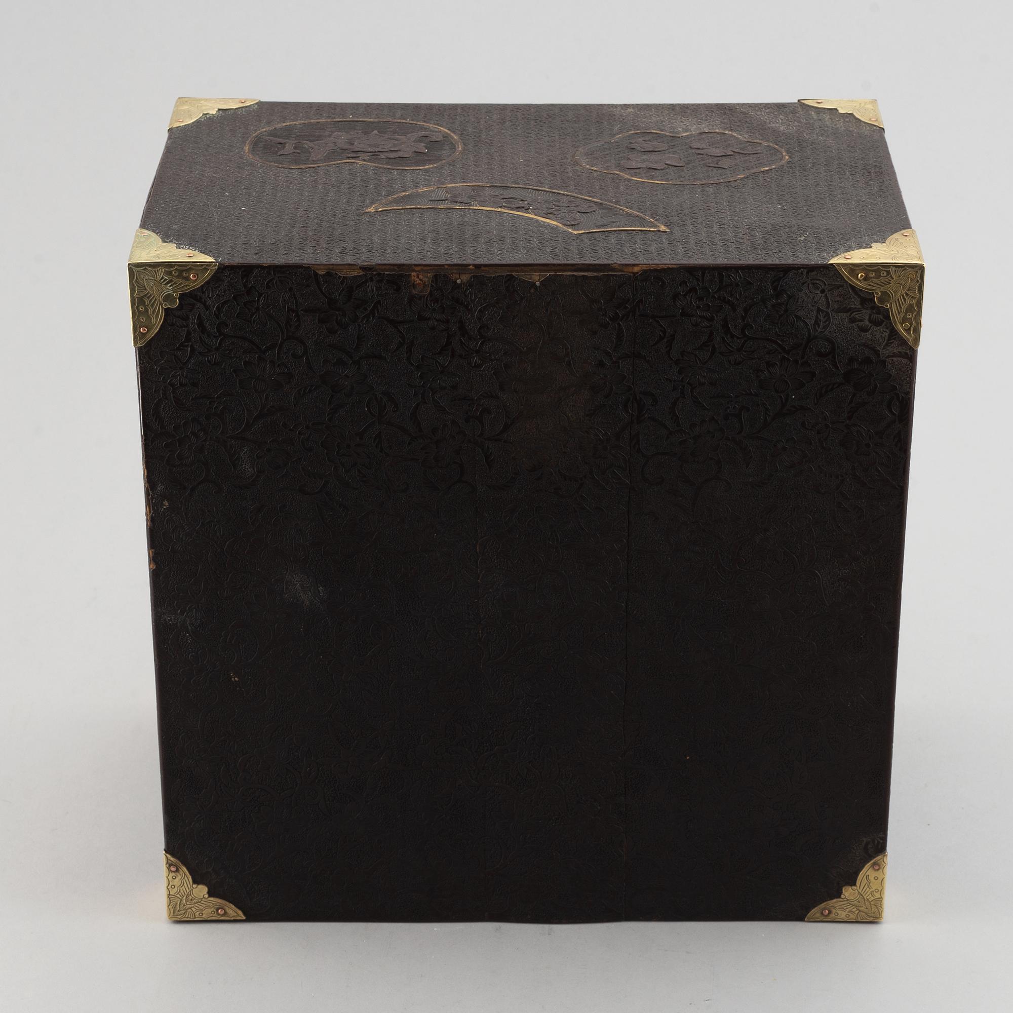 A Japanese lacquered cabinet, Meiji, circa 1900.