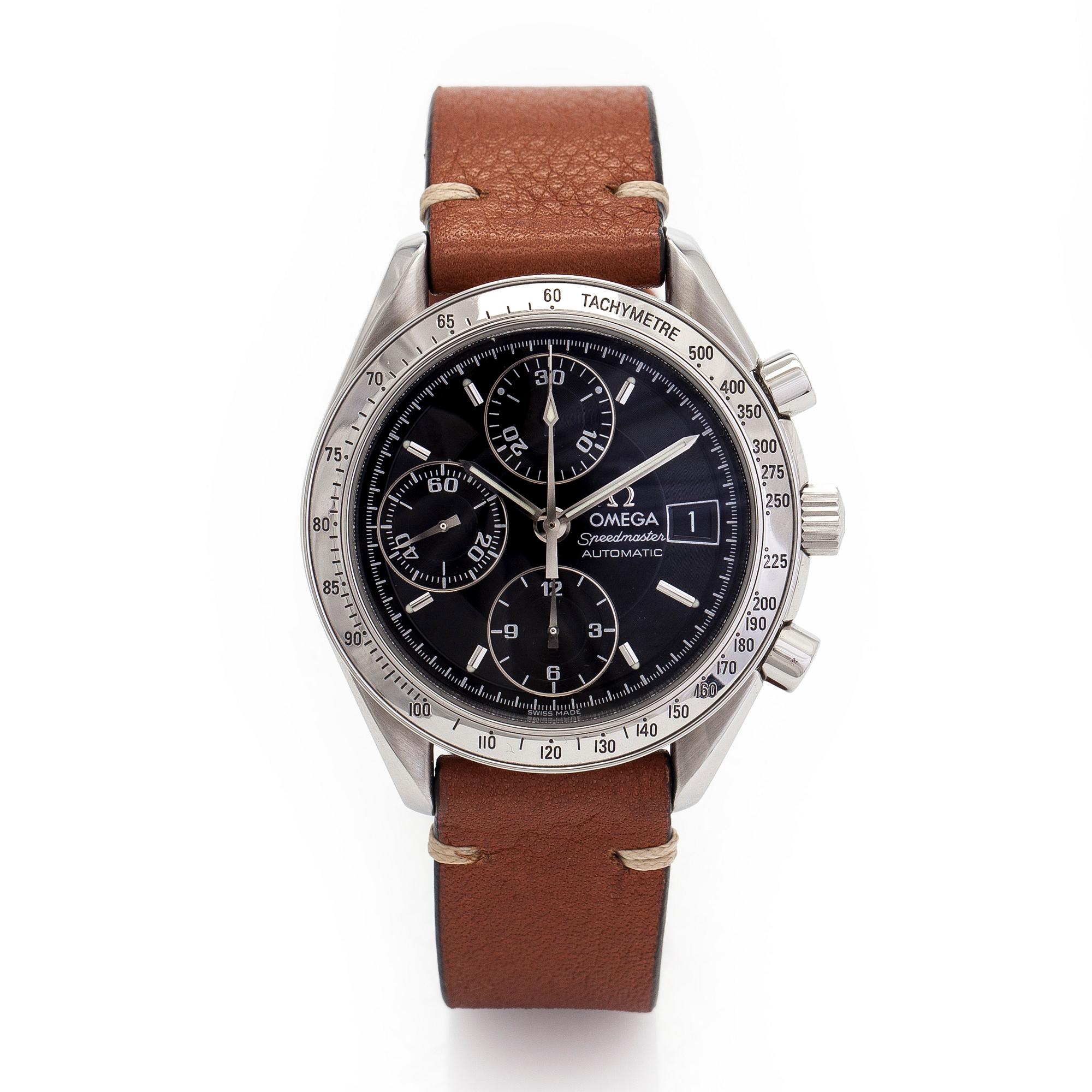 Omega, Speedmaster, Date, chronograph, wristwatch, 39 mm, circa 1998.