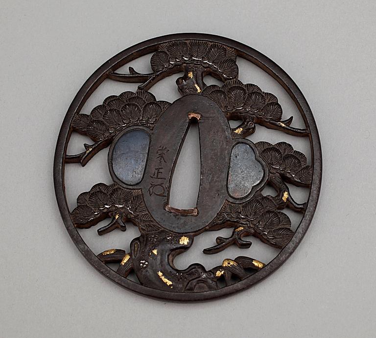 TSUBA, brons, Japan sign.