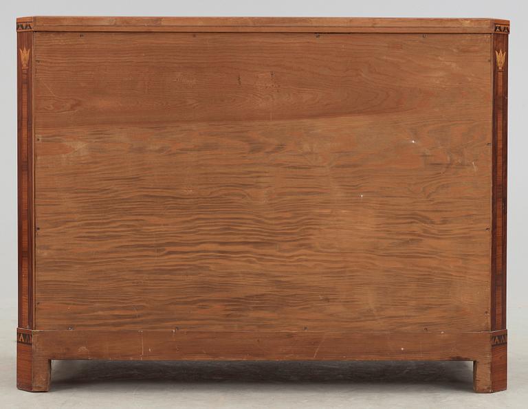 A Carl Malmsten chest of drawers, rosewood with inlays of several woods, Stockholm 1934.