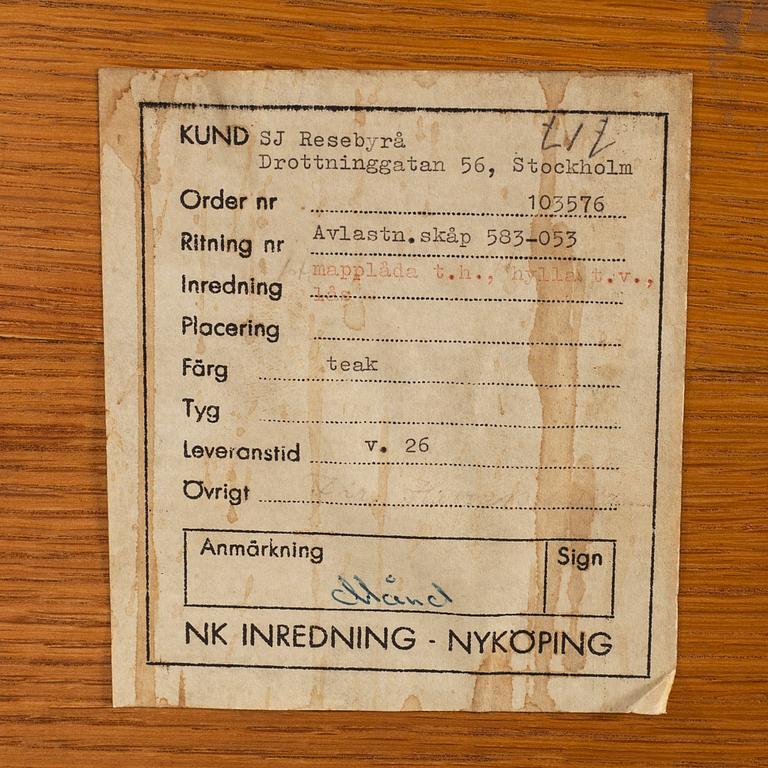 SKÅP Knoll NK inredningar 1900-talets andra hälft.