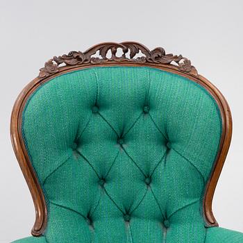 Salongsgrupp, 8 delar, nyrokoko, 1800-talets andra hälft.