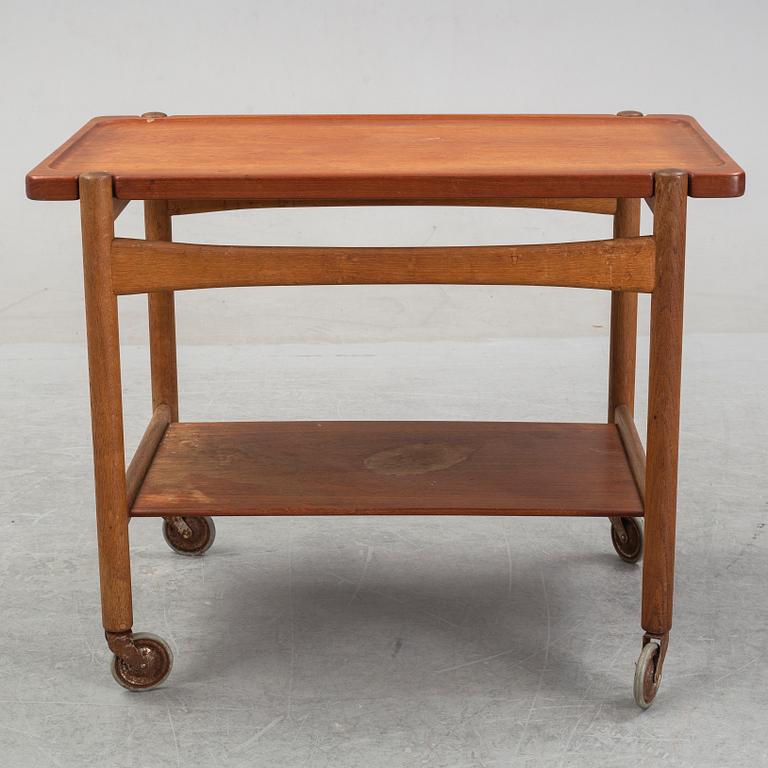 Hans J Wegner, a teak and oak serving trolley from Andreas Tuck, Denmark.