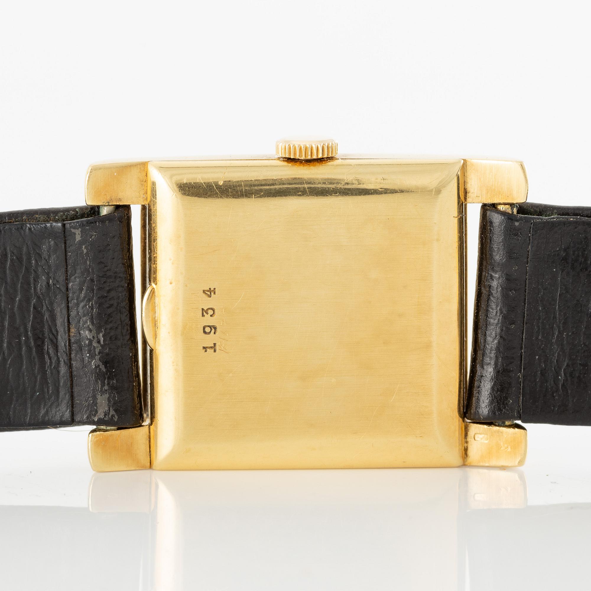 Audemars Piguet, "Tank", wristwatch, 26 x 27 (36) mm.