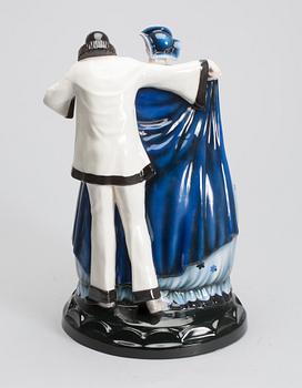 A Josef Lorenzl creamware figure, Vienna, 1920's-30's.