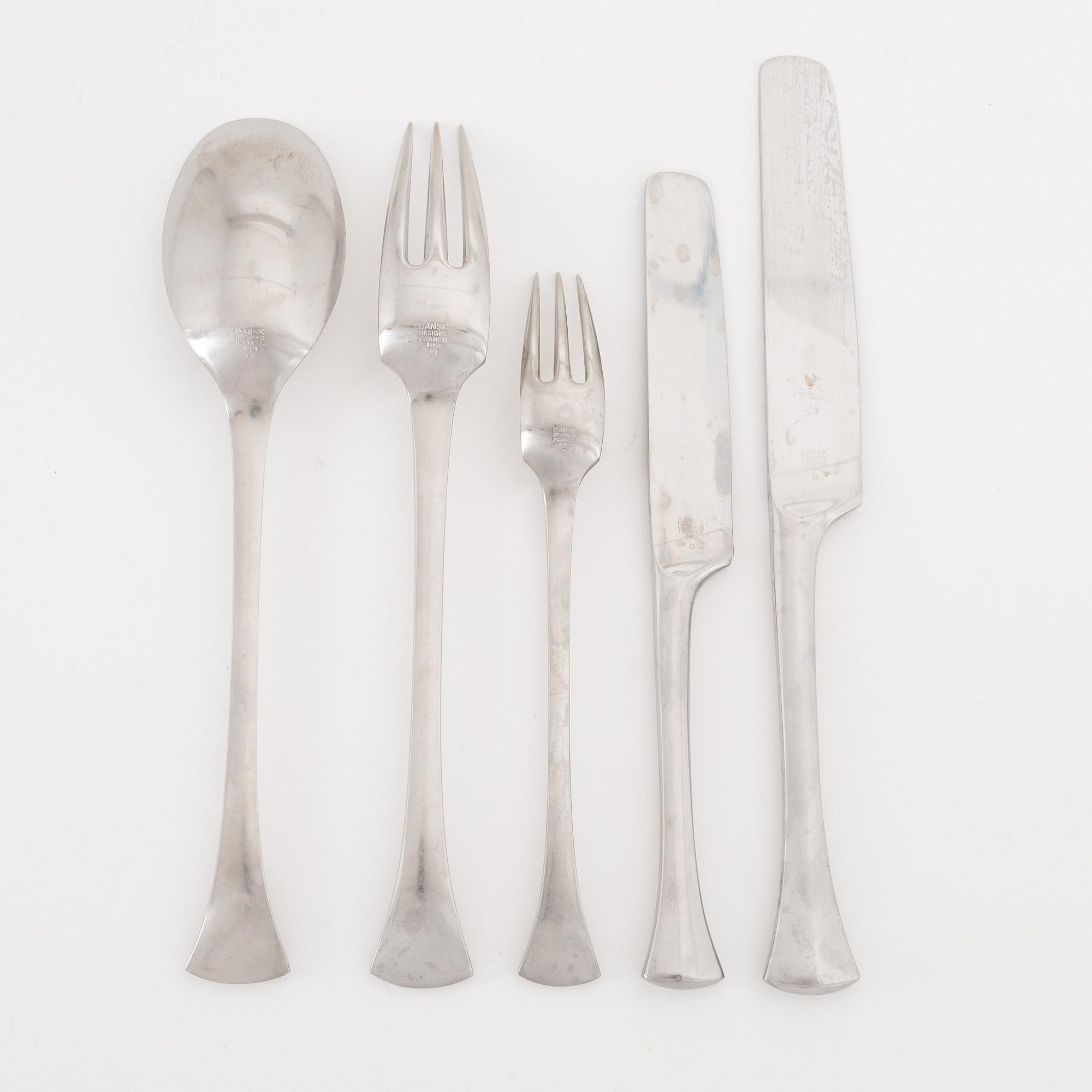 A Danish steel cutlery, Jens Harald Quistgaard, Dansk Designs France IHQ (74 pieces).