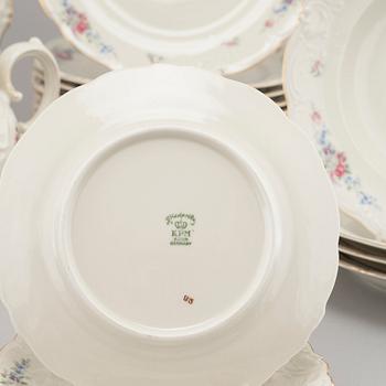 A set of 55+1 pieces dining ware from KPM, 20th century.