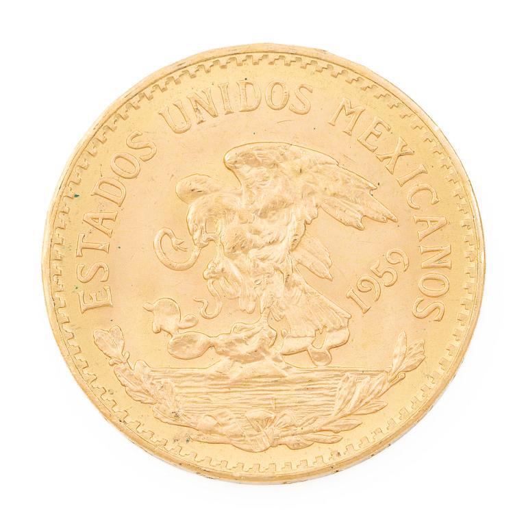 Gold coin, Mexico, 20 Pesos, 1959.