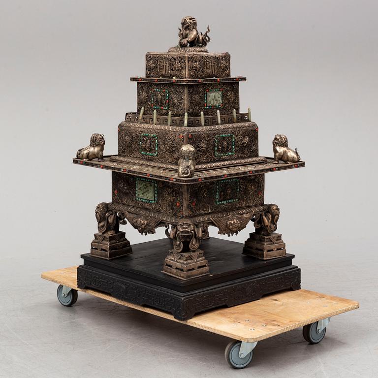 A large Tibetan / Chinese shrine, 20th Century.