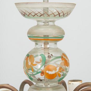 Paavo Tynell, A 1940s '1752/8' chandelier, for Taito and Kauklahden Lasitehdas. Finland.