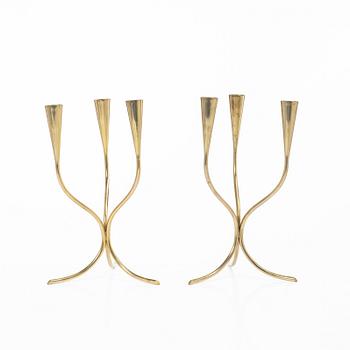 Pair of candelabra, Ystad Metall, mid-20th century.