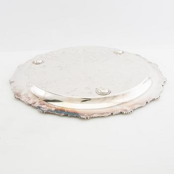 Trays 3 pcs of nickel silver, first half of the 20th century.