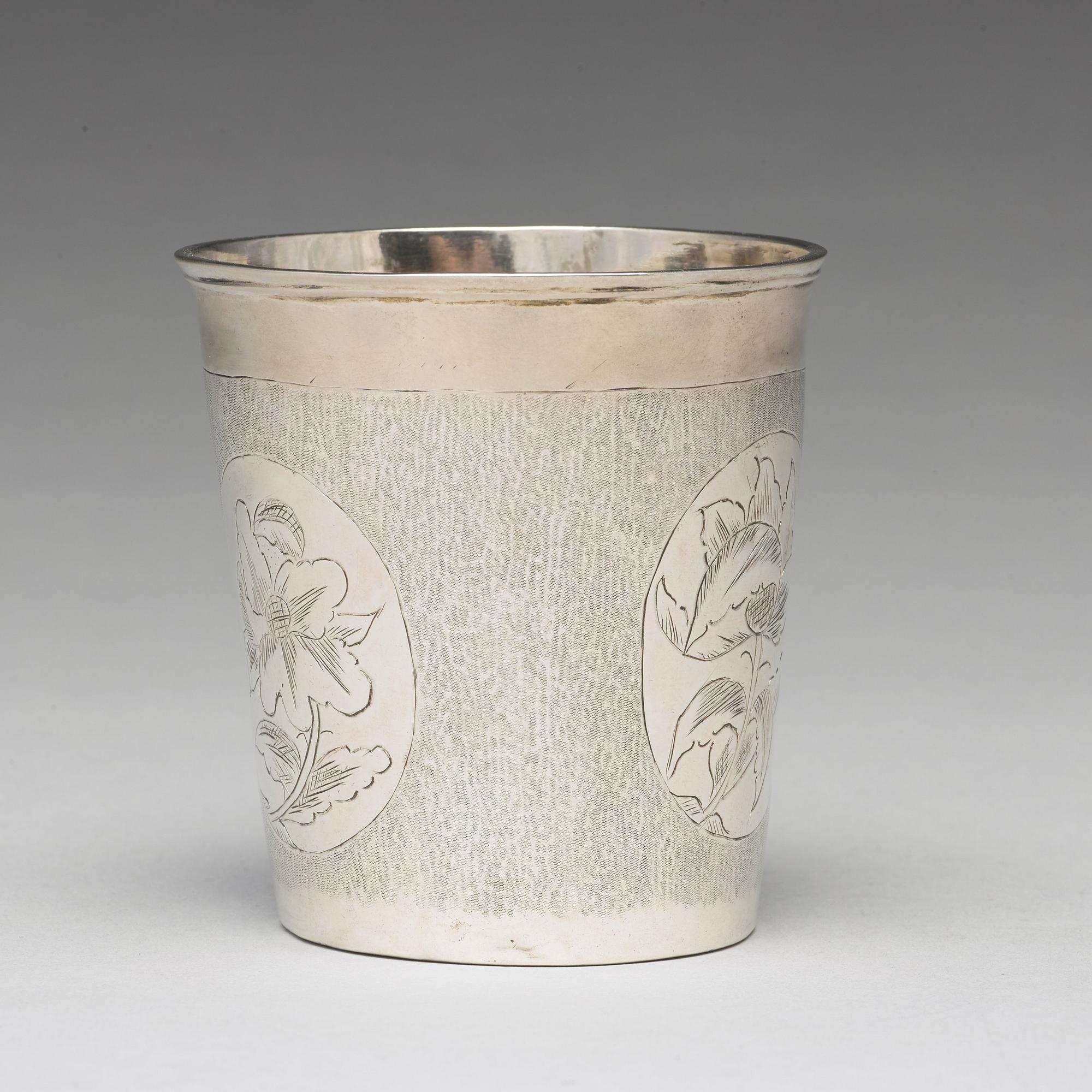 Jöran Hieronymi Bernegau, bägare, silver, Norrköping (verksam 1648-1679). Barock.