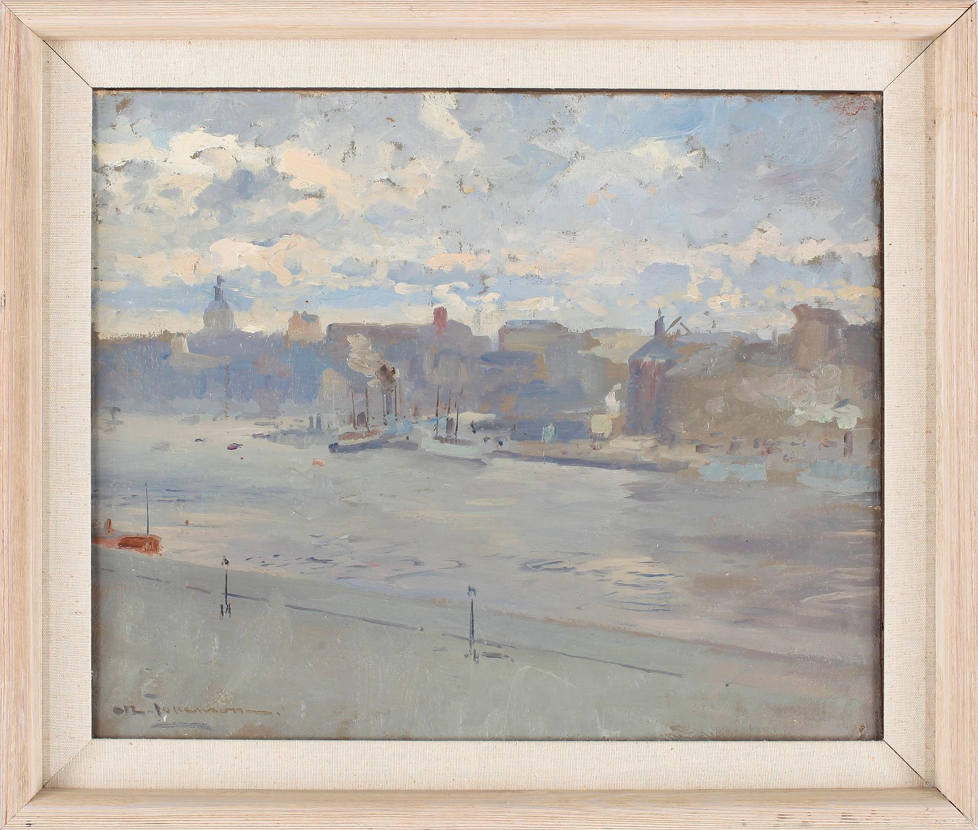 OKÄND KONSTNÄR, olja på duk, bär otydlig signatur.