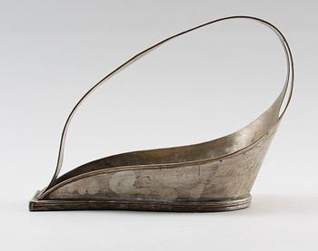 FLASKSTÄLL, försilvrad mässing, 1800-talets andra hälft.