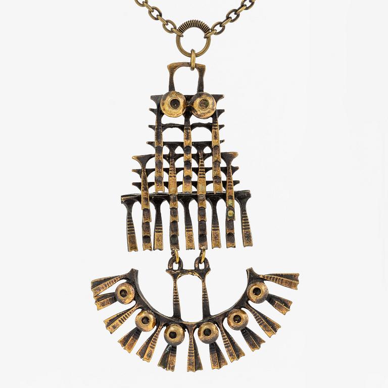 Pentti Sarpaneva, necklace, bronze.