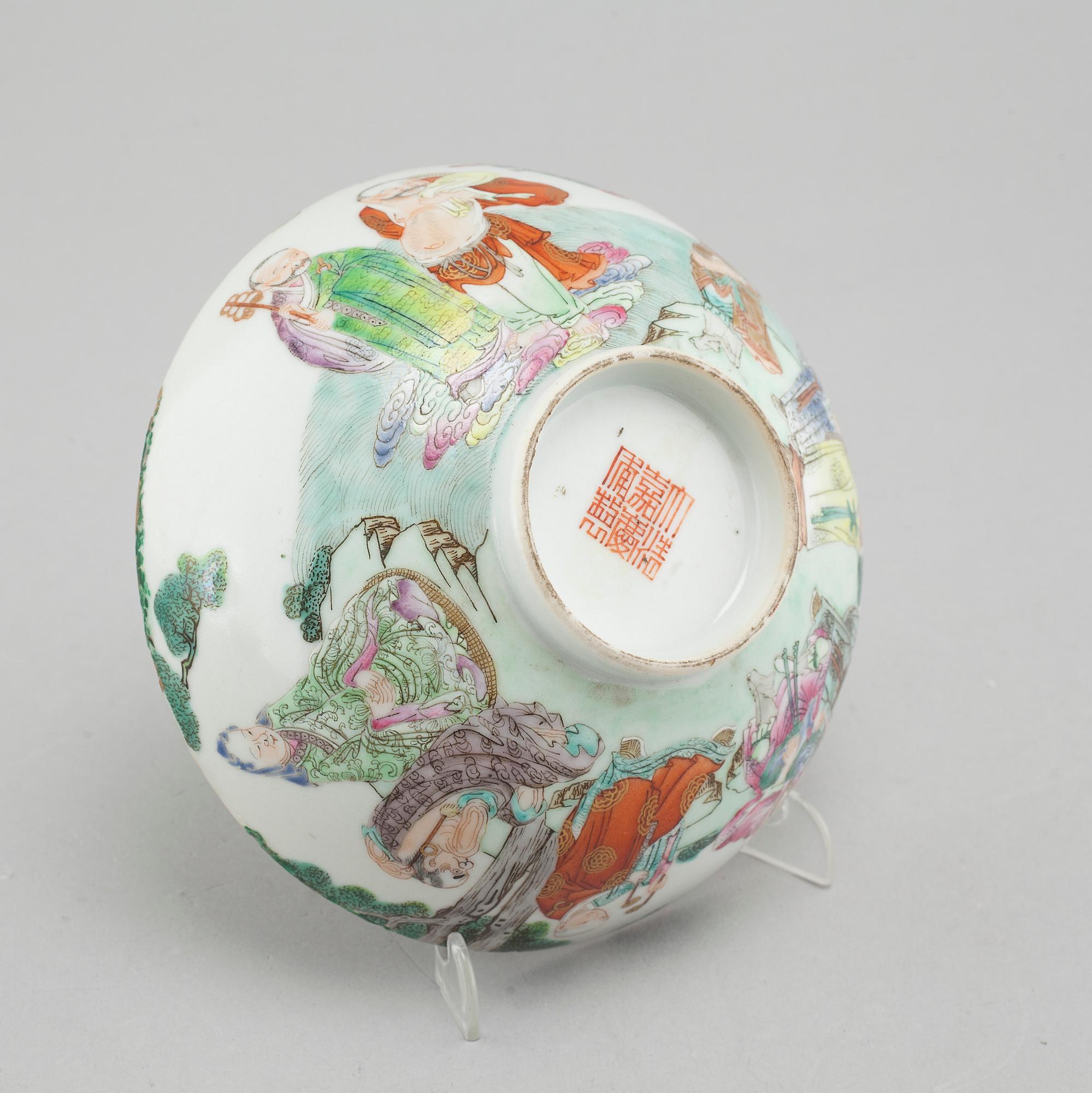 A 8 pcs Chinese porcelain tea set, 18th/19th century.