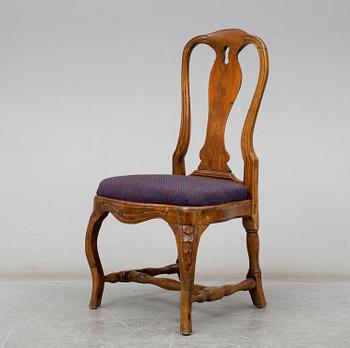 A Swedish Rococo chair, second half of the 18th century.