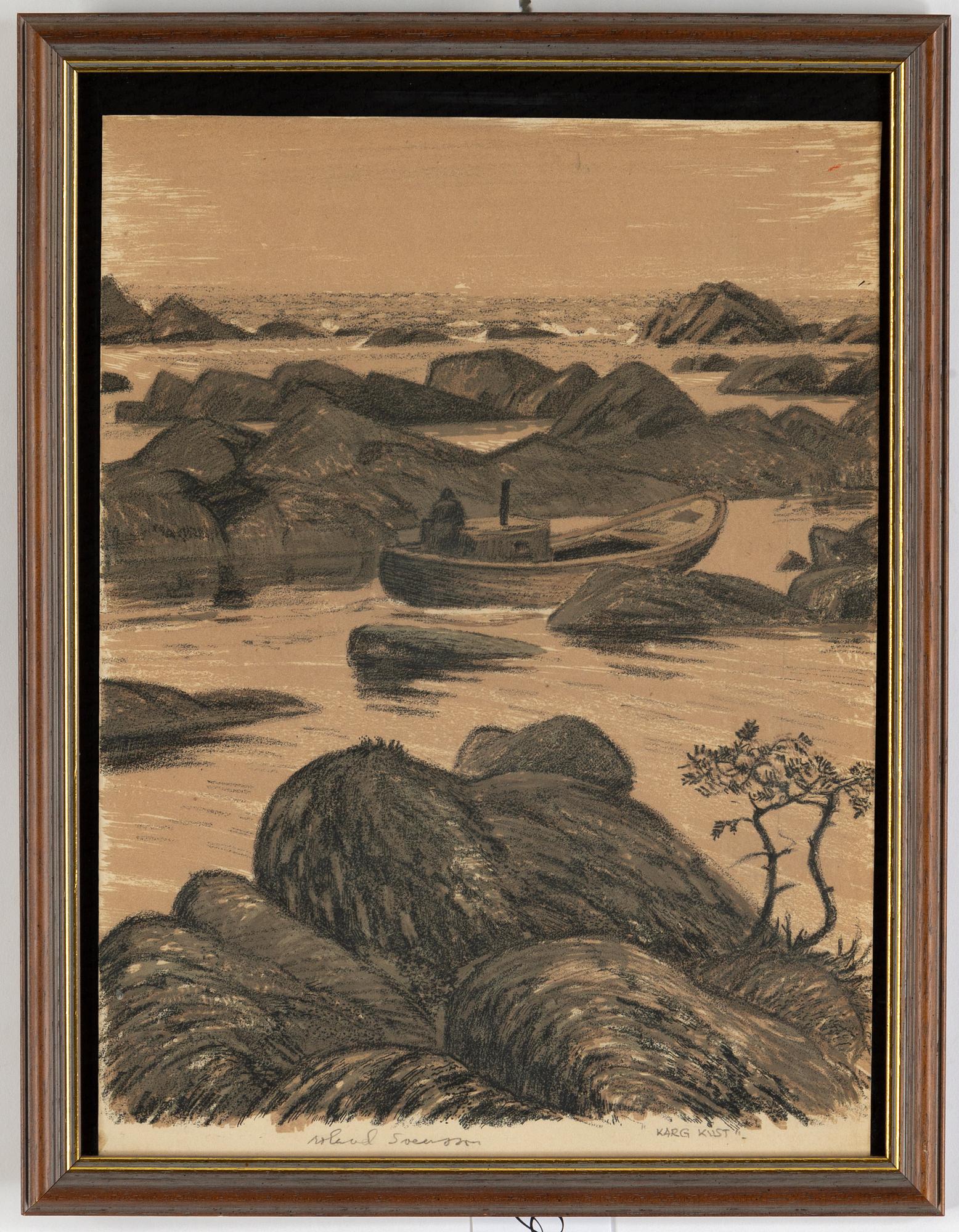 Roland Svensson, litografi, signerad.