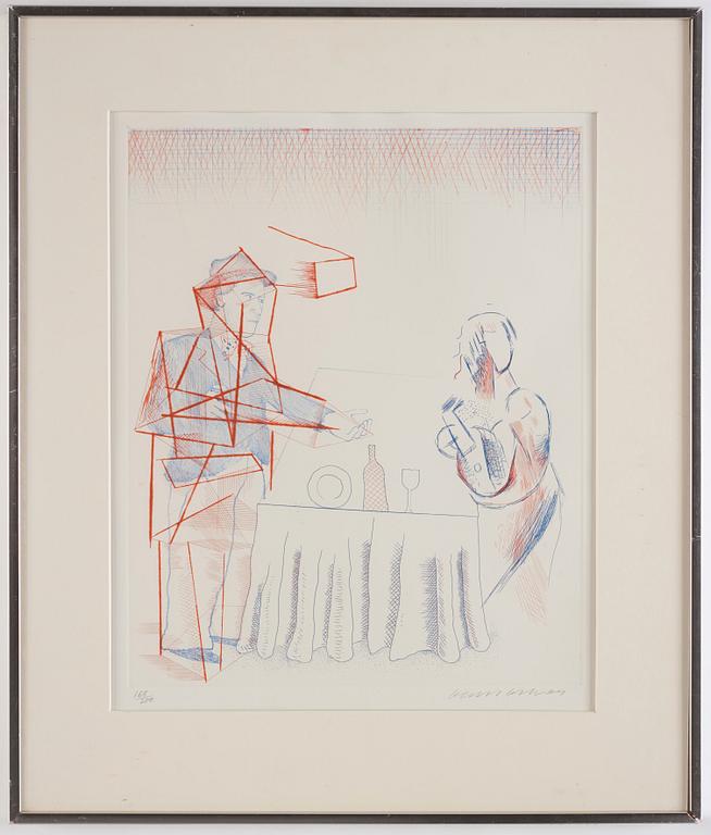 David Hockney, "Figure with still life", ur: "The Blue Guitar".