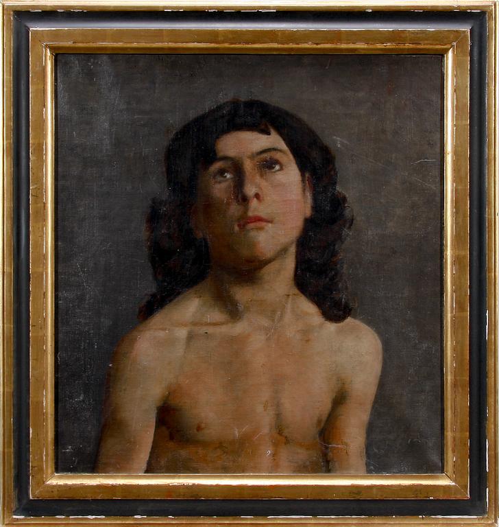 OKÄND KONSTNÄR, olja på duk, sekelskiftet 1900.