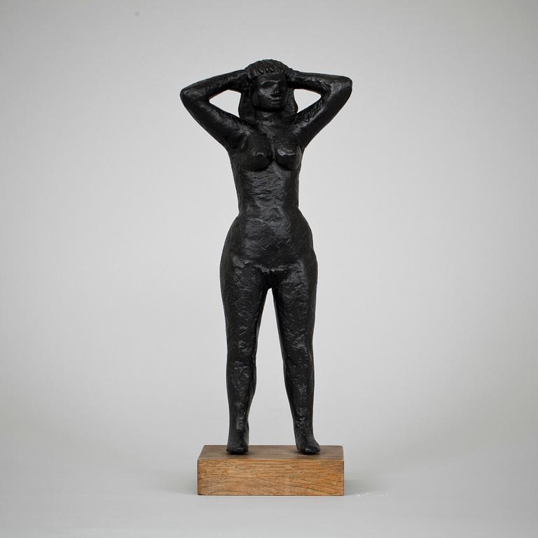 ERIC ELFVÉN, skulptur, brons, sign på sockel.