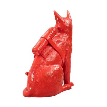 William Sweetlove, "Cloned Cat with pet bottle" (Red).