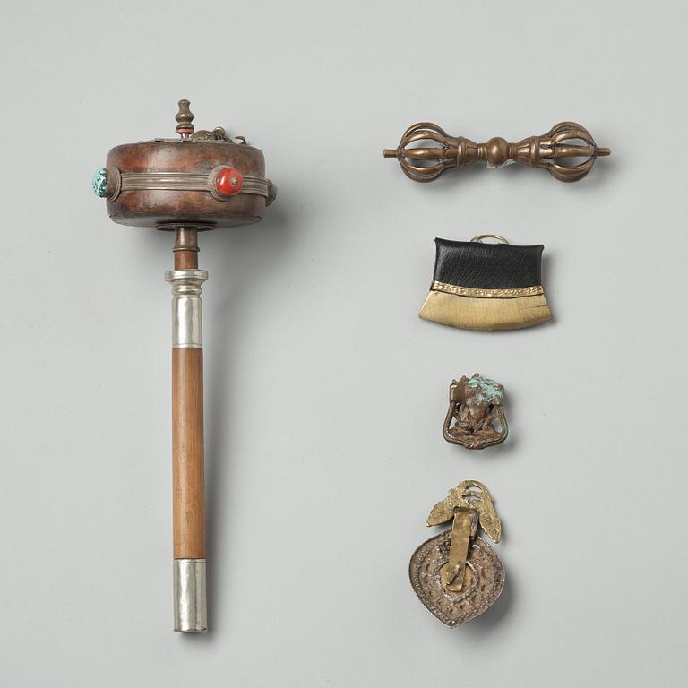 PARTI, fem delar. Tibet, 1800-tal.