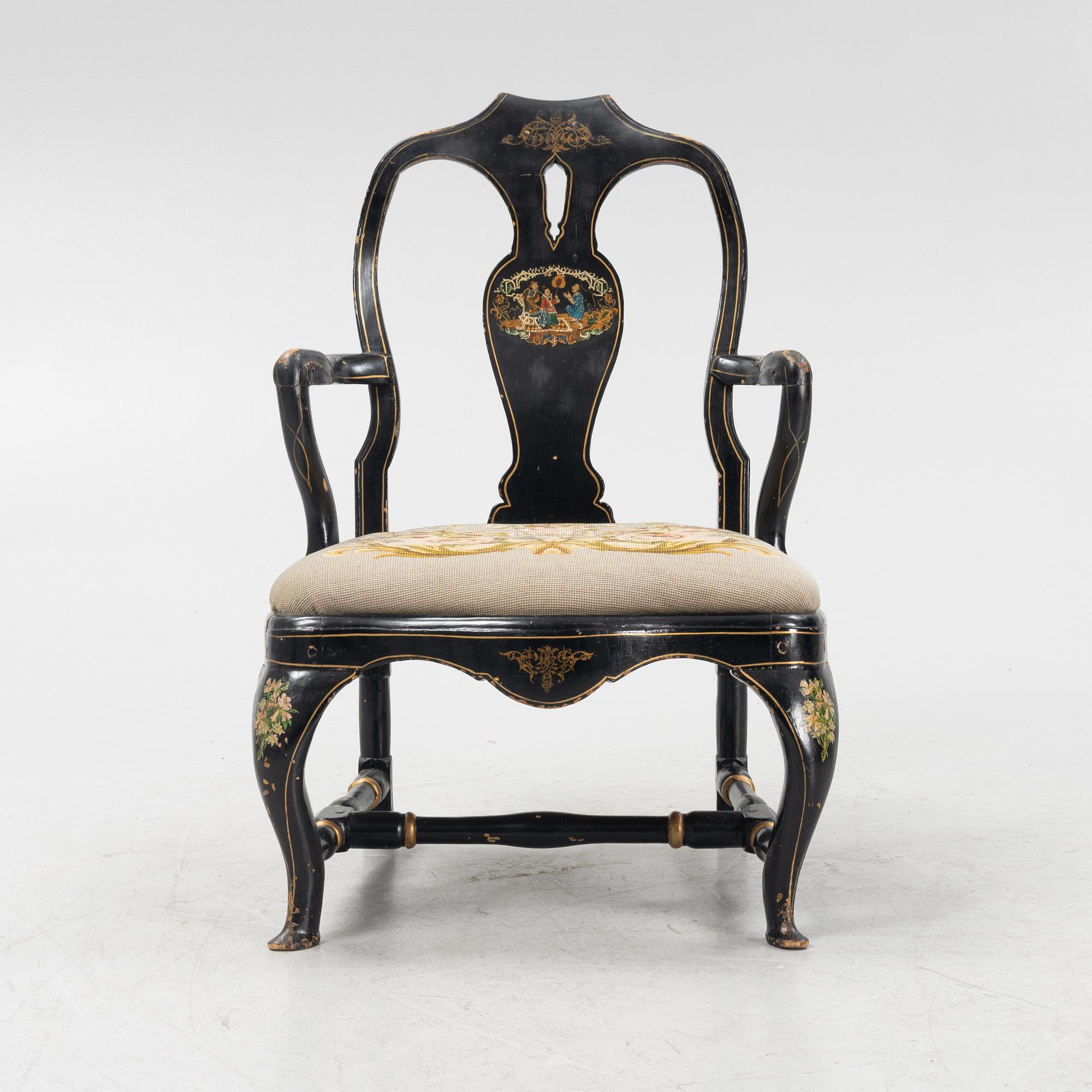 Karmstol, rokoko, 1700-talets mitt.