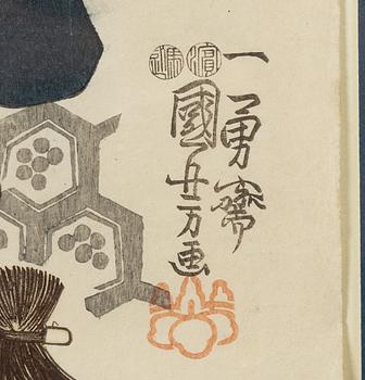 Utagawa Kuniyoshi, "Dansaren Umekozue".