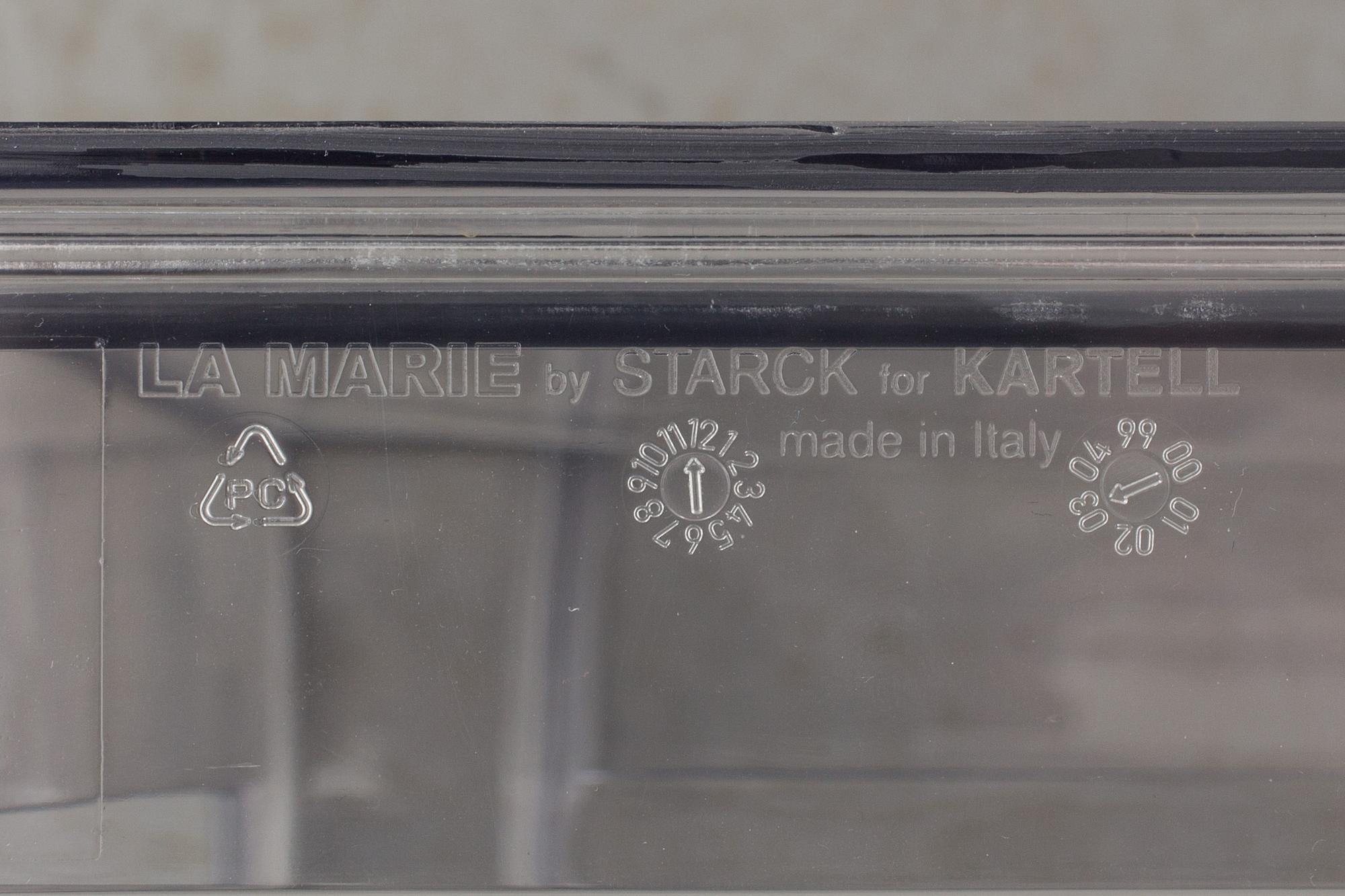 STOLAR, 3 st, "La Marie" Philippe Starck, Kartell, Italien, modellen formgiven 1998.