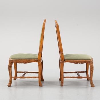 A pair of Louis XV chairs, France, second half of the 18th century.