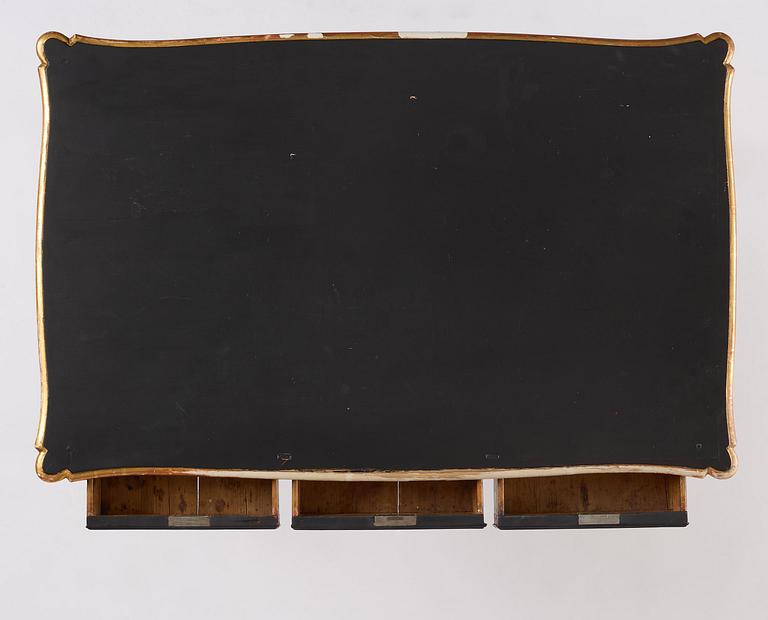 A Swedish rococo desk by C. W. Hein (master in Stockholm 1755-83).