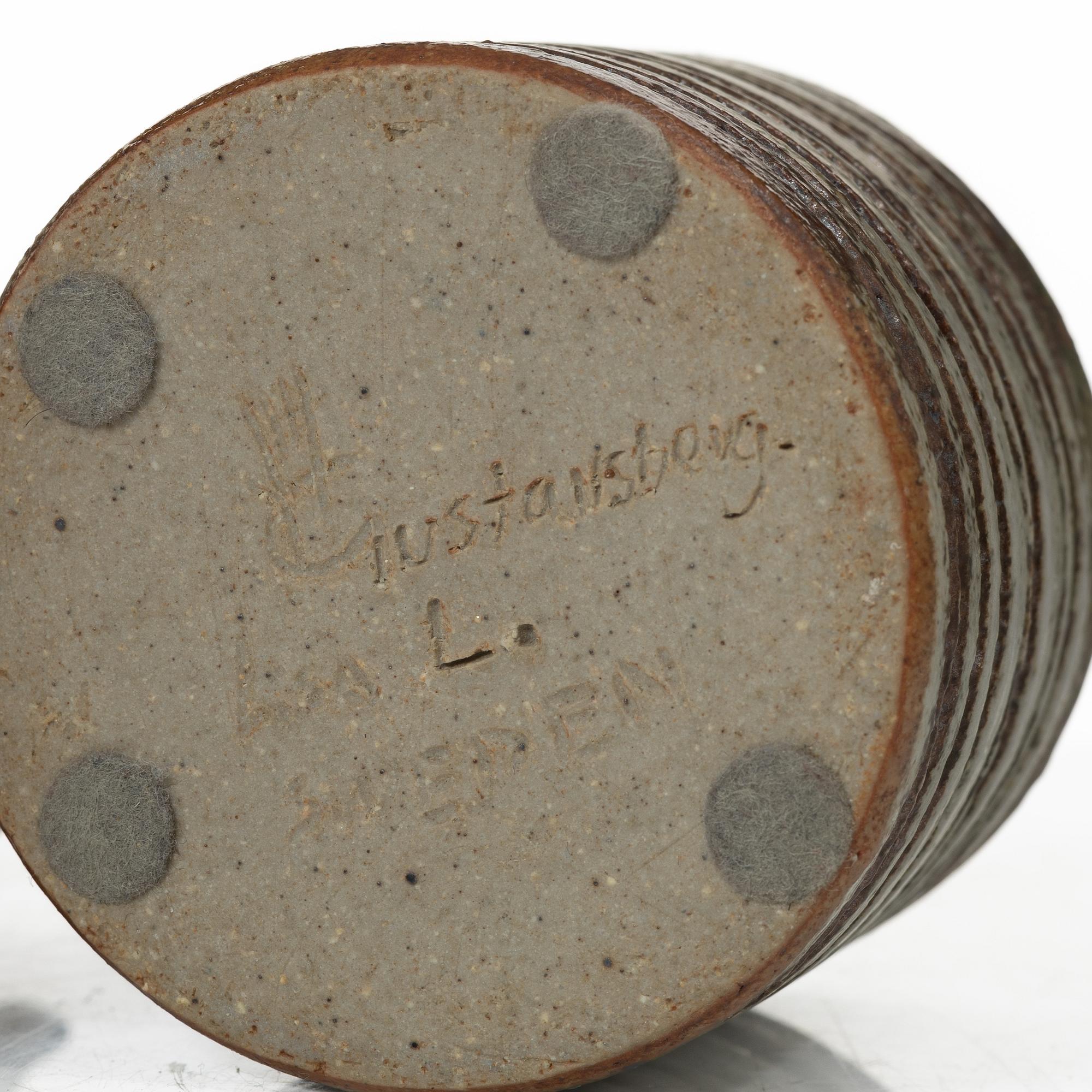 Lisa Larson, stengods,  burk med lock, stengods, unik, Gustavsberg studio,