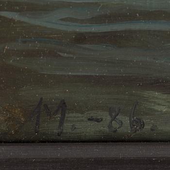AXEL PETTER MALMGREN, oil on canvas laid down on paper-panel, signed A.M. and dated -86.
