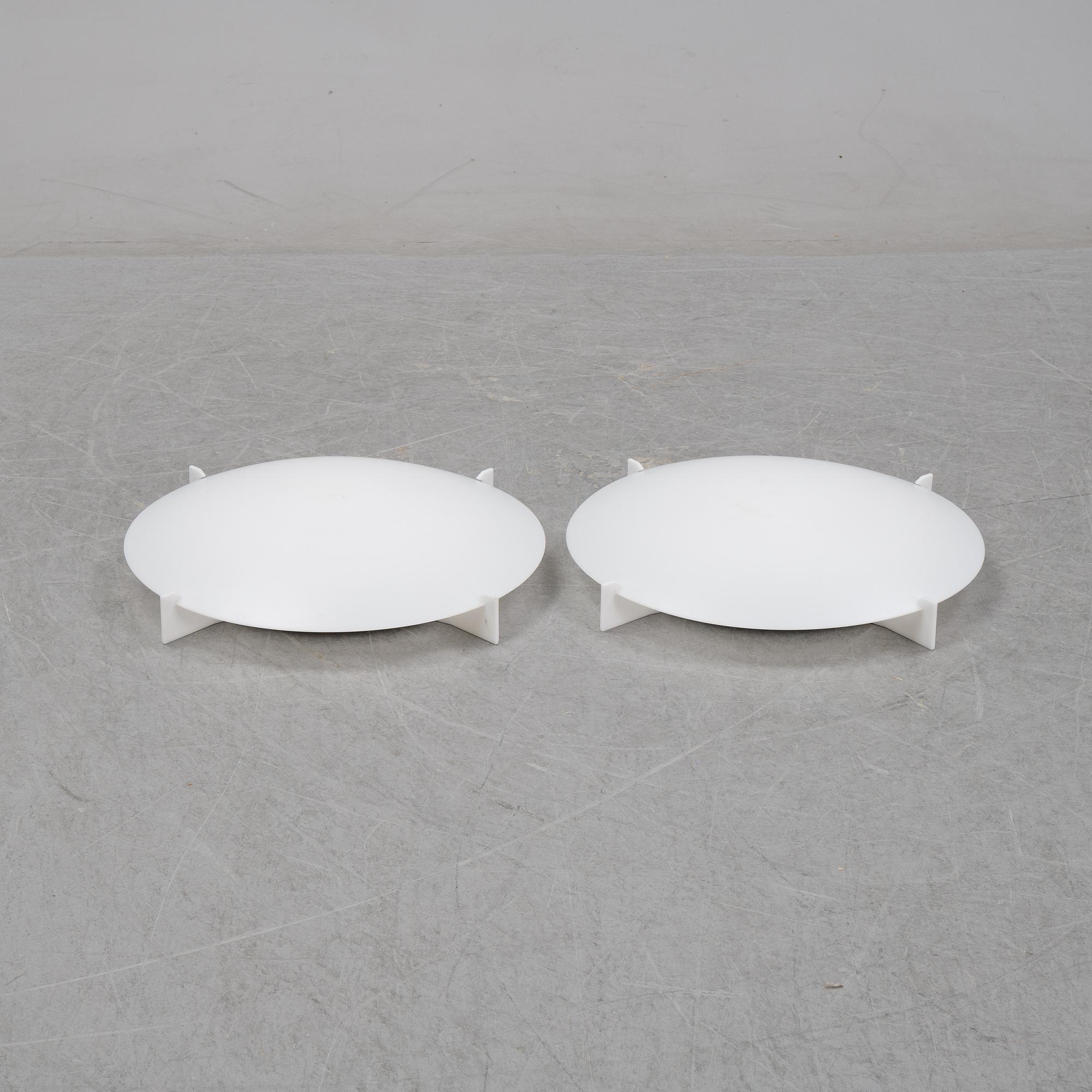 A pair of 'Plafo' ceiling lamps by Uno & Östern Kristiansson, Luxus, second half of the 20th century.