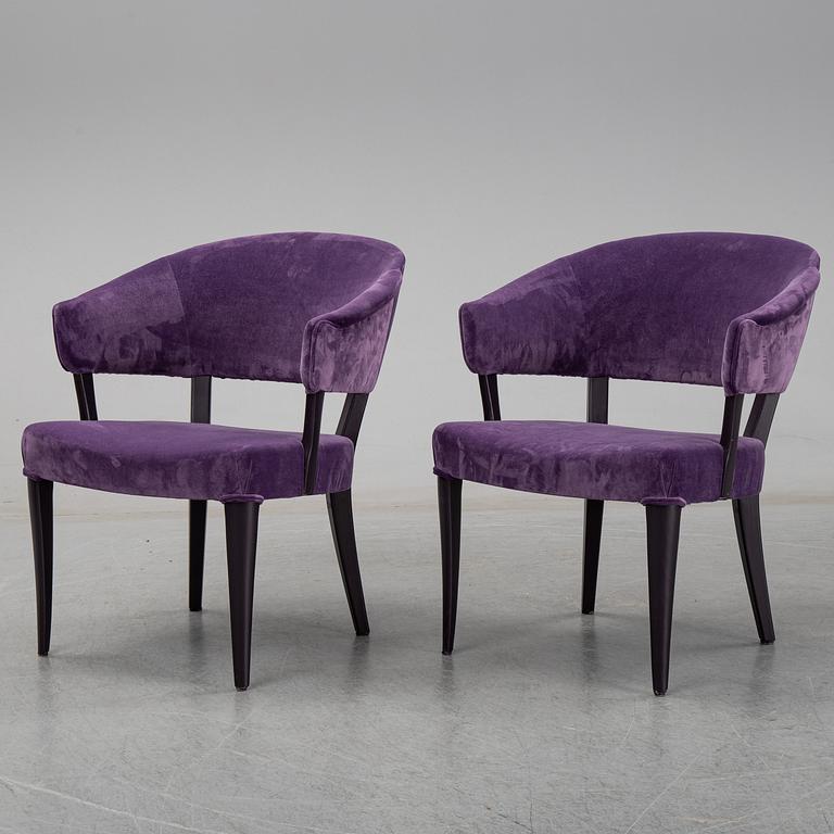 A pair of Carl Malmsten 'Lata Greven' chairs.