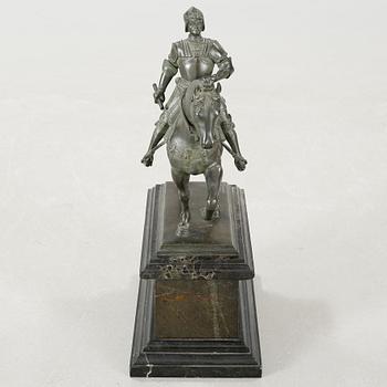 ANDREA DEL VERROCCHIO, after, sculpture, patinated metal, 20th century.