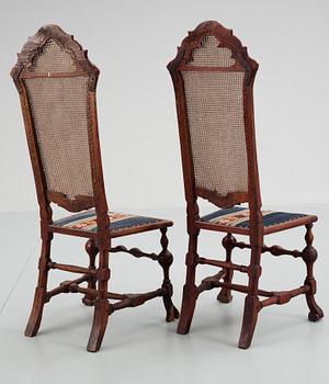 STOLAR, ett par, barock, 1700-tal.