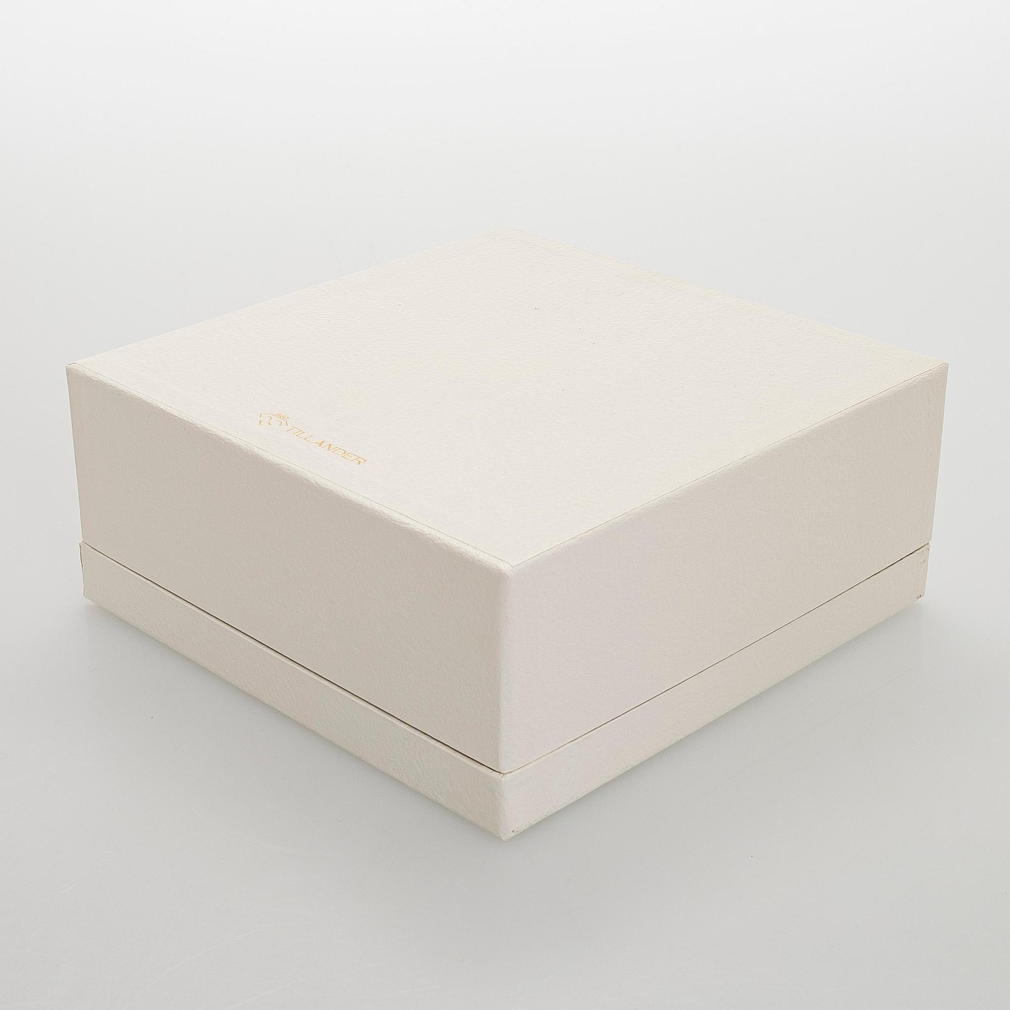 A set of three sterling silver and enamel bowls, maker's mark of A. Tillander, Turku 2005.